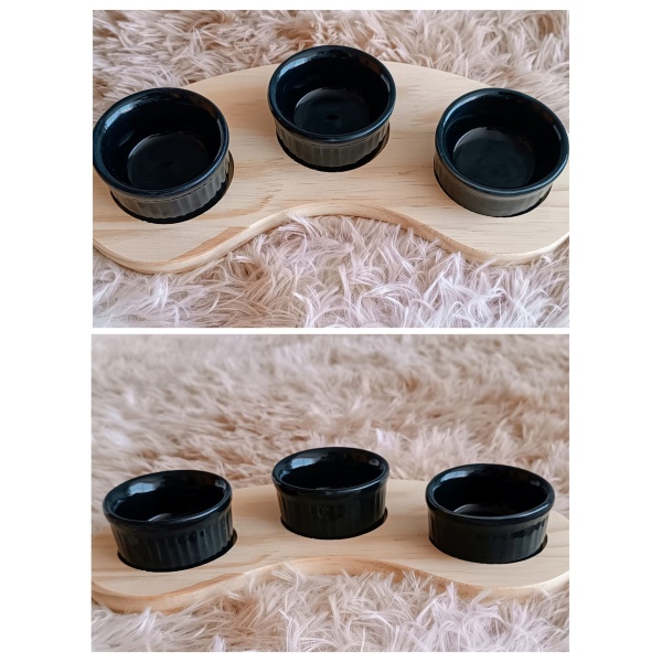 Conjunto Tábua com 3 Ramequim