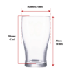 Conjunto 4 Jogos de Copos de Vidro American Pint para Cerveja 473ml - Image 3