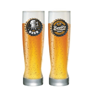 Jogo de Copos de Vidro para Cerveja 400ml - 2 Unidades