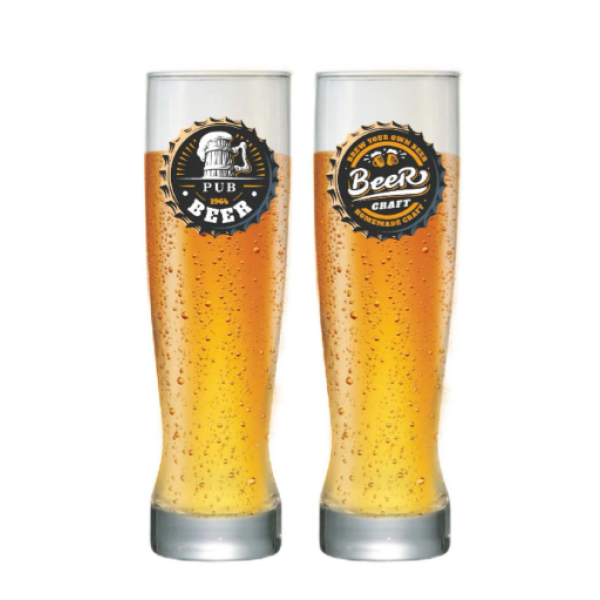 Jogo de Copos de Vidro para Cerveja 400ml - 2 Unidades