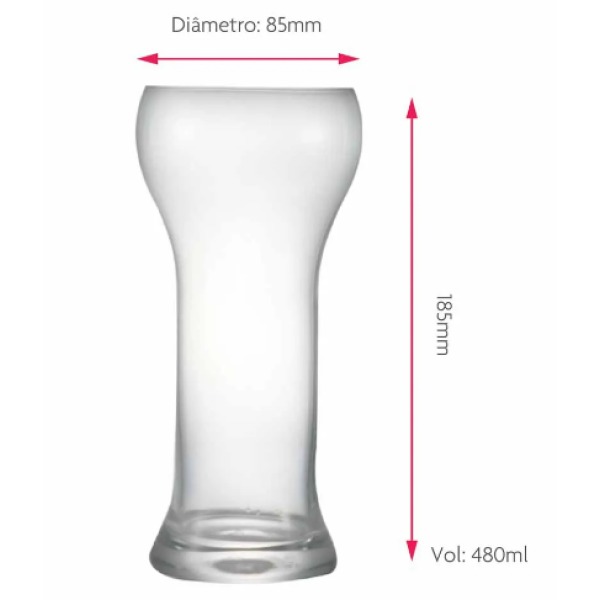Copo de Cristal para Cerveja com Logo Russin River 480ml - Image 2