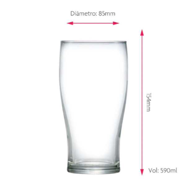 Jogo de Copos de Vidro para Cerveja 590ml - 2 Unidades - Image 2