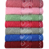 Toalha de Rosto Jacquard 360g/m² - Corações – 100% Algodão