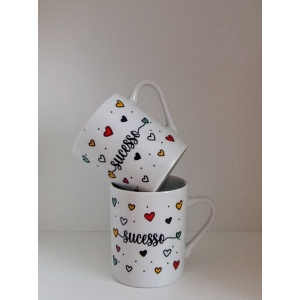 Caneca de Cerâmica 140ml Decorada
