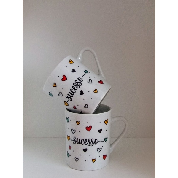 Caneca de Cerâmica 140ml Decorada