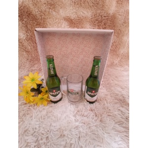Kit Presente: Contém 1 Caneca de Vidro para Cerveja Spaten 400ml + 2 Cervejas Spaten 355ml