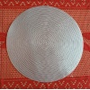 SOUSPLAT DE MESA - Jogo Americano Redondo Mesa Posta Sousplat Cozinha 38cm Prata