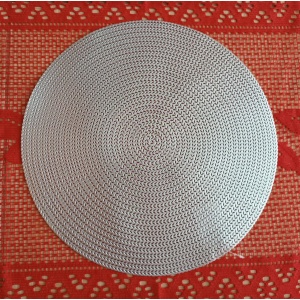 SOUSPLAT DE MESA - Jogo Americano Redondo Mesa Posta Sousplat Cozinha 38cm Prata