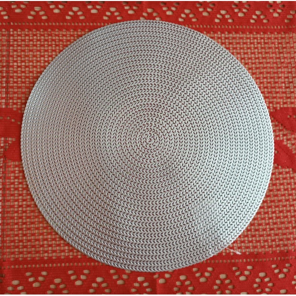 SOUSPLAT DE MESA - Jogo Americano Redondo Mesa Posta Sousplat Cozinha 38cm Prata