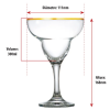 Taça de Vidro com Filete de Ouro Margarita para Drink 300ml - Image 3