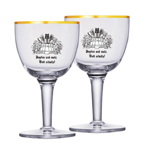 Jogo de Taças de Cristal Filete de Ouro para Cerveja  415ml - 2 unidades - Image 2