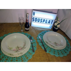 Sousplat  de Crochê Jogo 4 ou 6 Peças Colorido