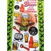 Kit Presente: Contém 2 Copos de Vidro Atlanta Craft Beer Vidro 473ml + 1 Pano de Copa Felpudo Grande (40cmx60cm) estampa sortida +  1 Porta Copos em MDF com Suporte e 04 Unidades na Cor Tabaco - Image 5