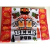 Kit Presente: Contém 2 Copos de Vidro Atlanta Craft Beer Vidro 473ml + 1 Pano de Copa Felpudo Grande (40cmx60cm) estampa sortida +  1 Porta Copos em MDF com Suporte e 04 Unidades na Cor Tabaco - Image 4