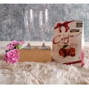 Kit Presente: Conjunto 2 Taças de Vidro para Champagne 200ml +1 Caixa de Bombons Finos Licor e Cereja 195g Montevérgine - Image 3